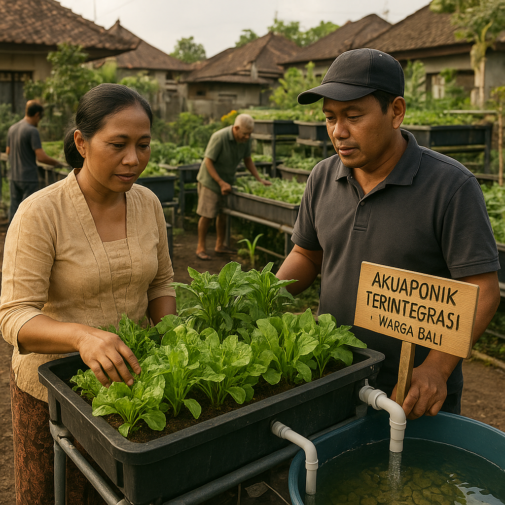 Warga Bali Kembangkan Sistem Akuaponik Terintegrasi, Hasilkan Ikan dan Sayur di Lahan Sempit