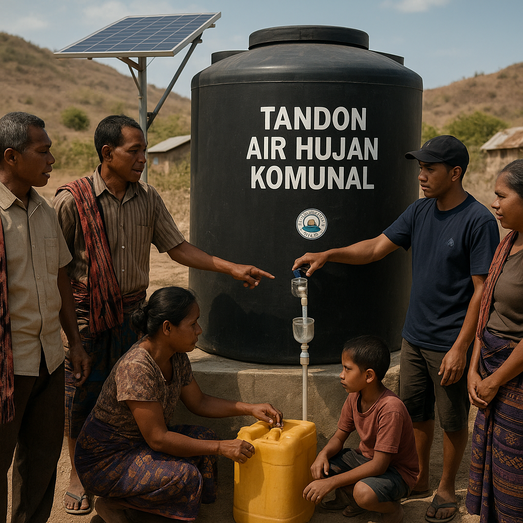 Komunitas di NTT Kembangkan Teknologi Tandon Air Hujan Berskala Komunal untuk Atasi Krisis Air Bersih