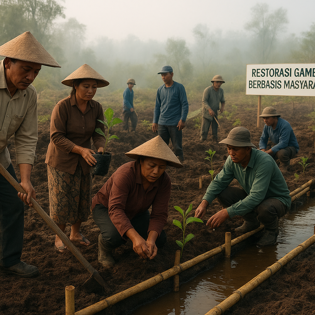 Restorasi Gambut Berbasis Masyarakat di Kalimantan Tekan Emisi dan Bangun Ekonomi Lokal