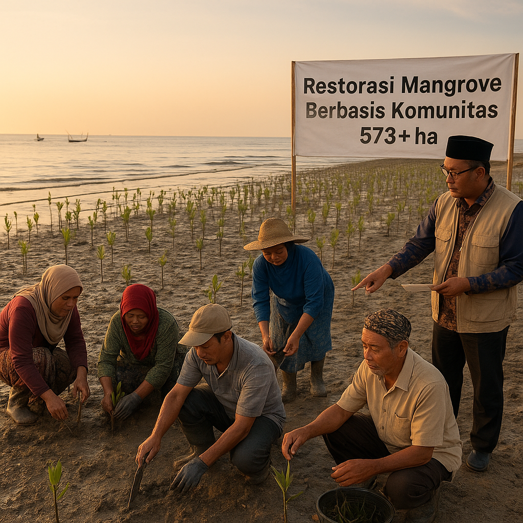 Restorasi Mangrove Berbasis Komunitas dengan Skema Carbon Credit di Pesisir Demak
