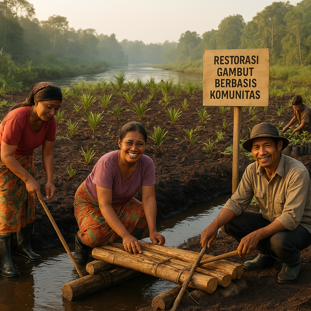 Restorasi Gambut Berbasis Komunitas di Kalimantan Tengah Tekan Emisi dan Tingkatkan Mata Pencaharian
