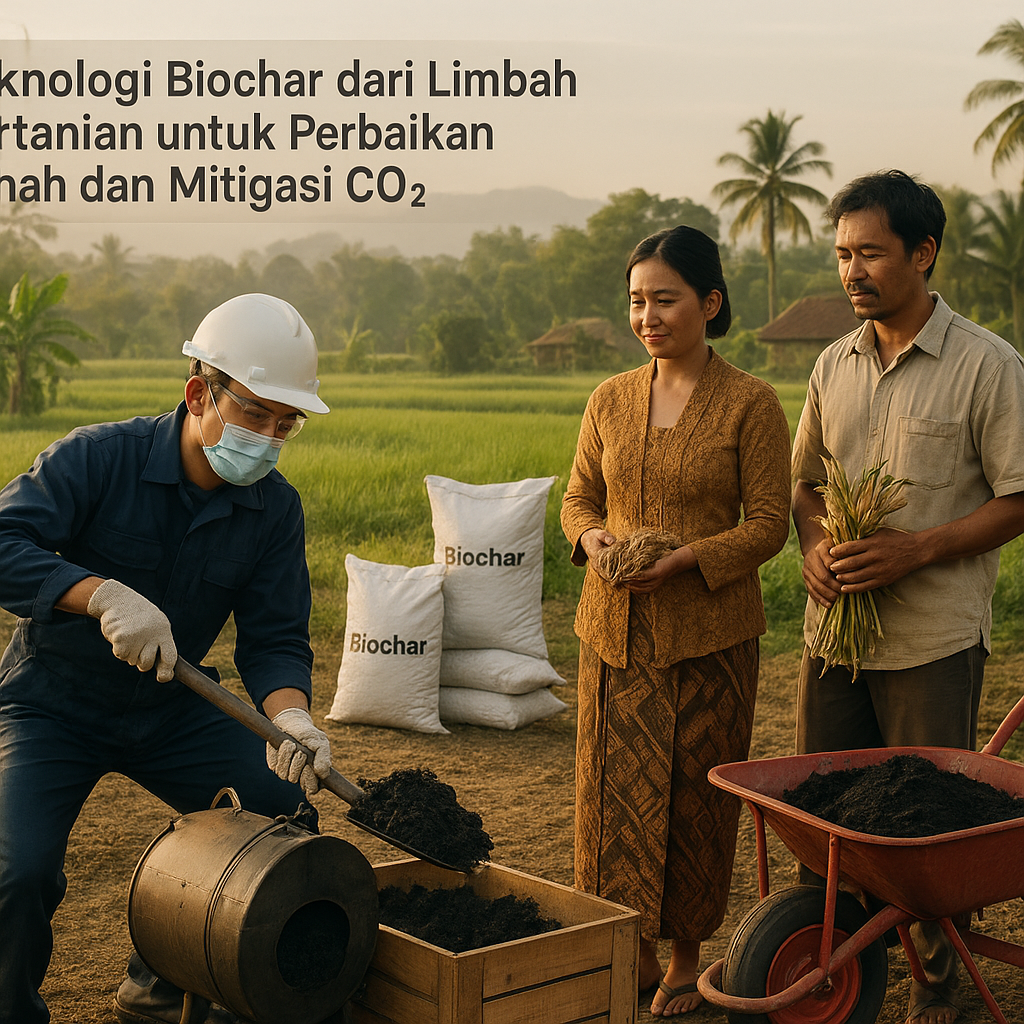 Teknologi Biochar dari Limbah Pertanian untuk Perbaikan Tanah dan Mitigasi CO2