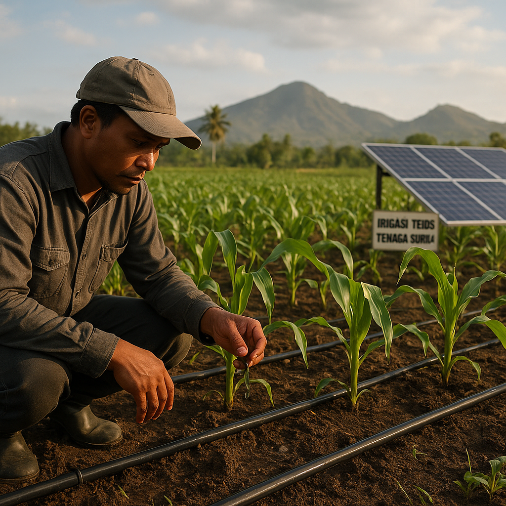 Petani di Lombok Kembangkan Irigasi Tetes Tenaga Surya untuk Atasi Kekeringan