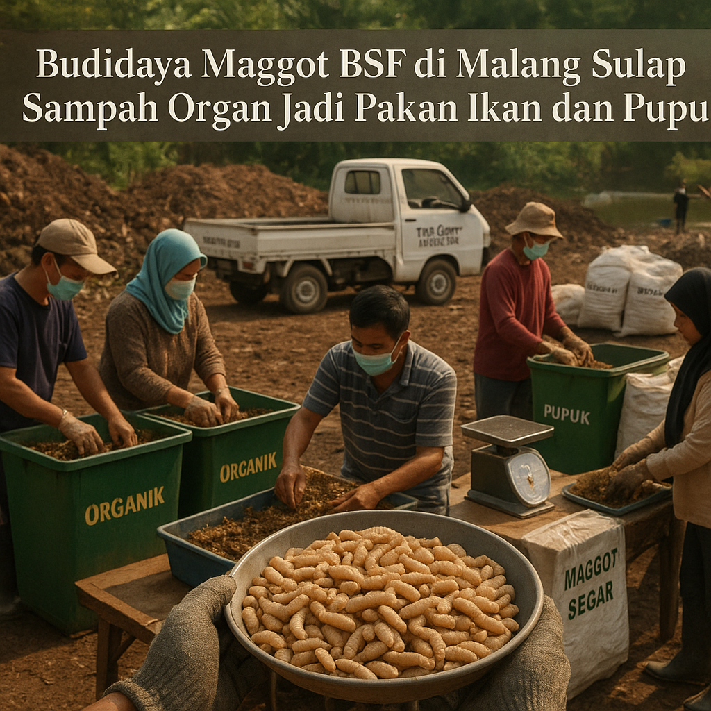 Budidaya Maggot BSF di Malang Sulap Sampah Organ Jadi Pakan Ikan dan Pupuk