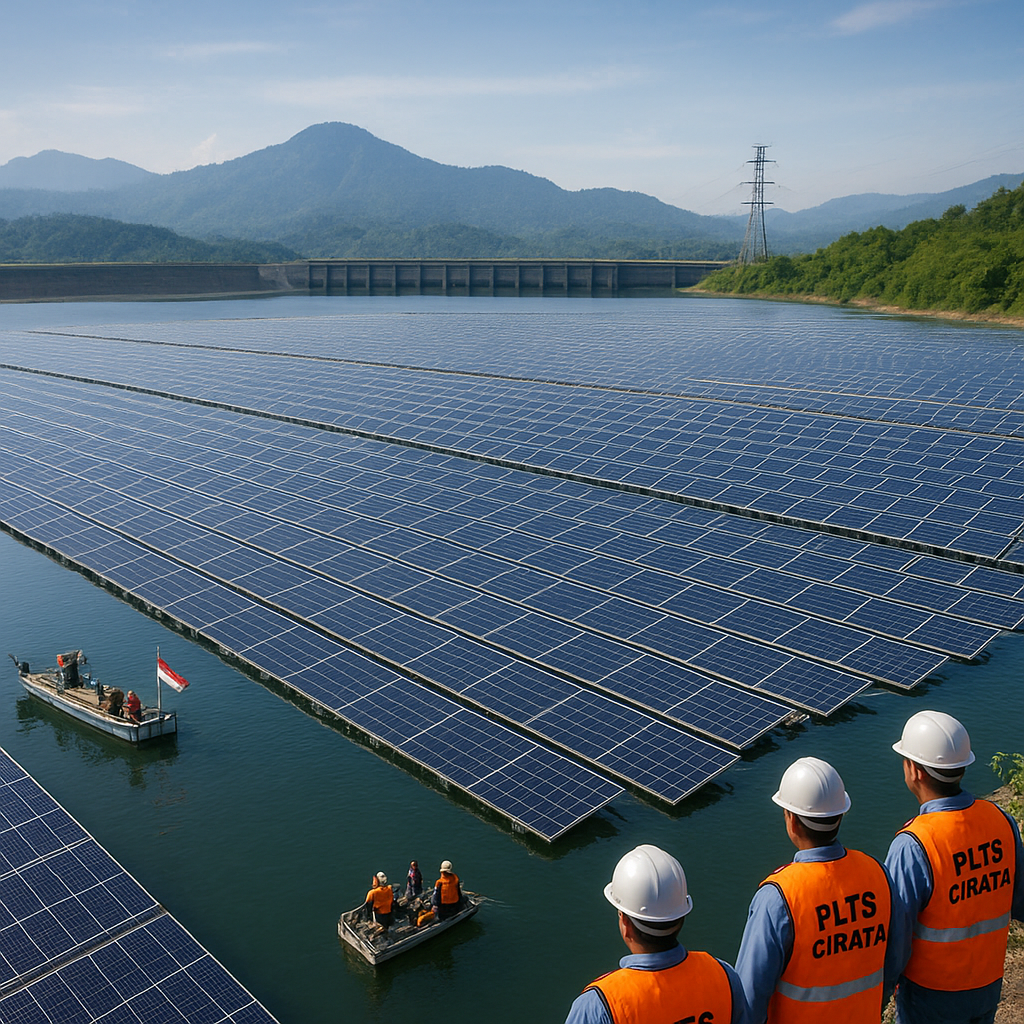 Panel Surya Apung di Waduk Cirata Hasilkan Listrik 192 MW untuk Transisi Energi