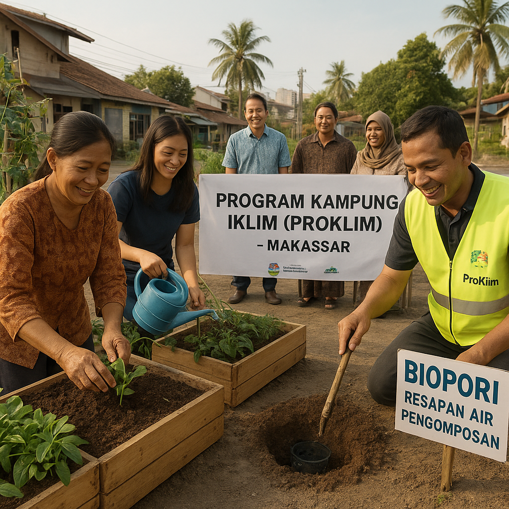 Program 'Kampung Iklim' di Makassar Kurangi Emisi lewat Urban Farming dan Biopori