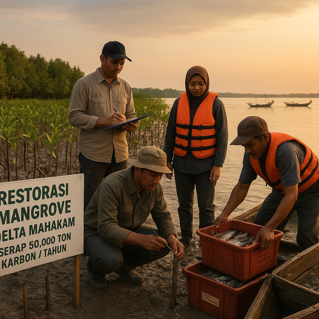 Restorasi Mangrove di Delta Mahakam Serap 50.000 Ton Karbon per Tahun