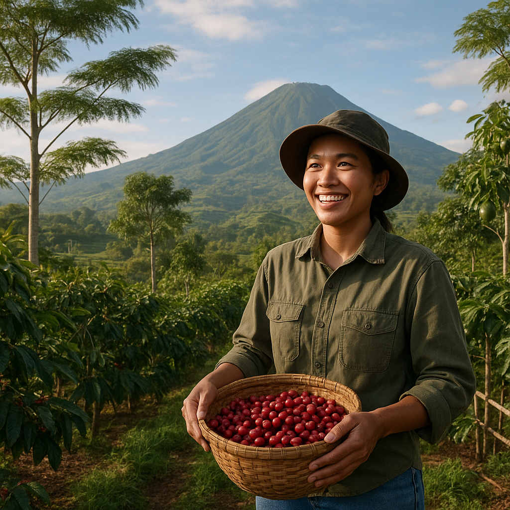 Petani Milenial Sukses dengan Sistem Agroforestri Kopi di Lereng Gunung Sindoro