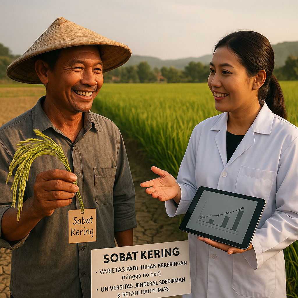 Petani di Banyumas Kembangkan Varietas Padi Tahan Kekeringan dengan Teknologi CRISPR