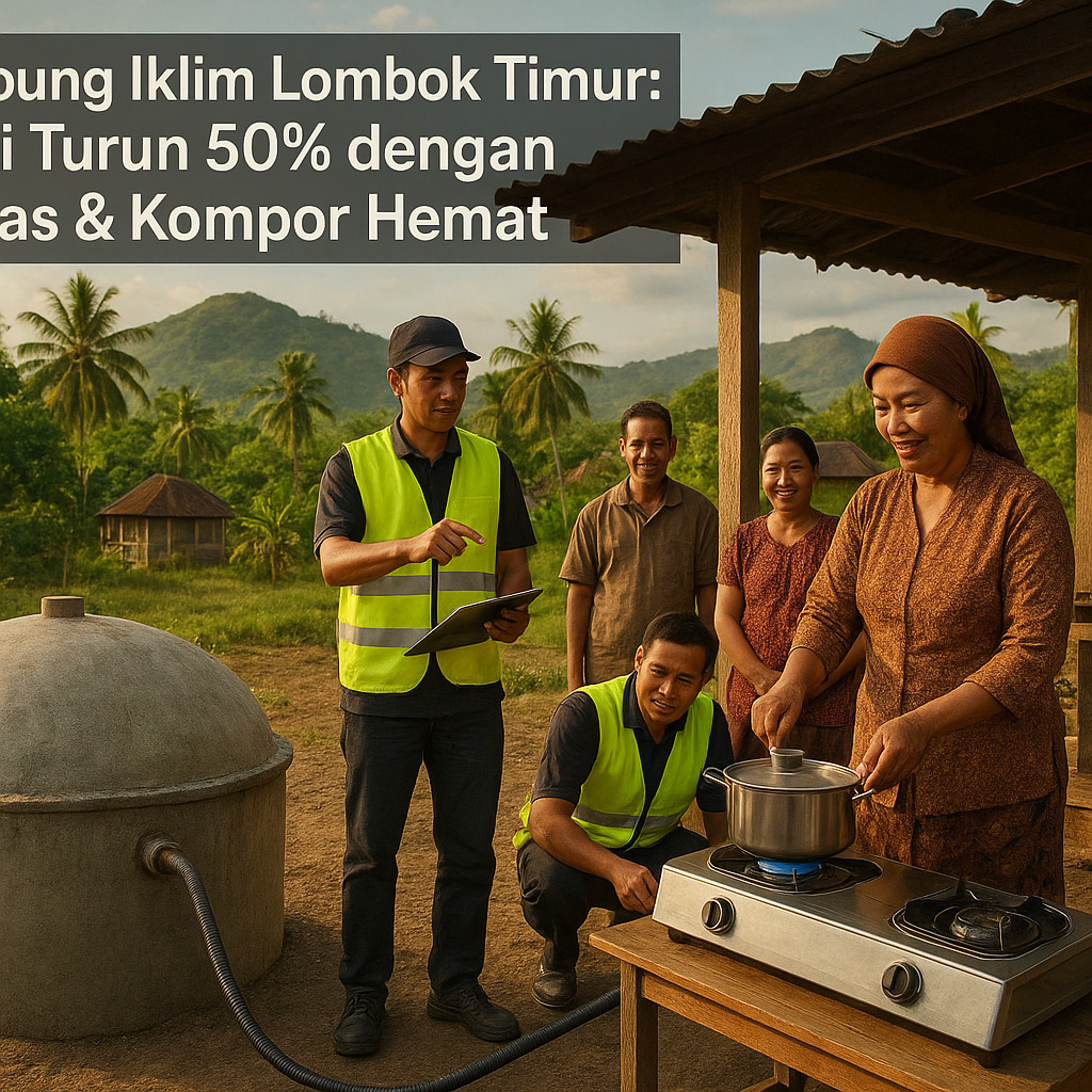 Kampung Iklim di Lombok Timur Berhasil Kurangi Emisi 50% dengan Biogas dan Kompor Hemat