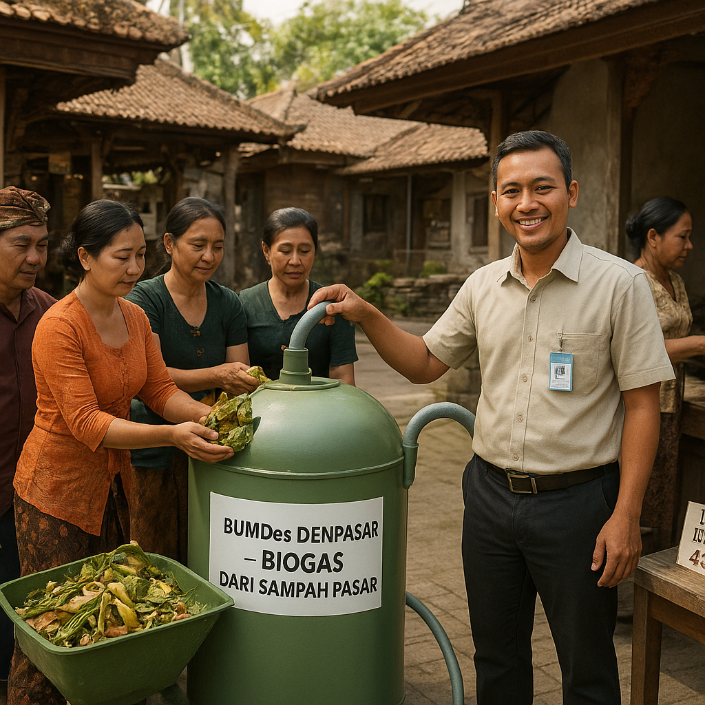 Biogas dari Sampah Organik Pasar Tradisional di Bali Cukupi Kebutuhan 500 Rumah