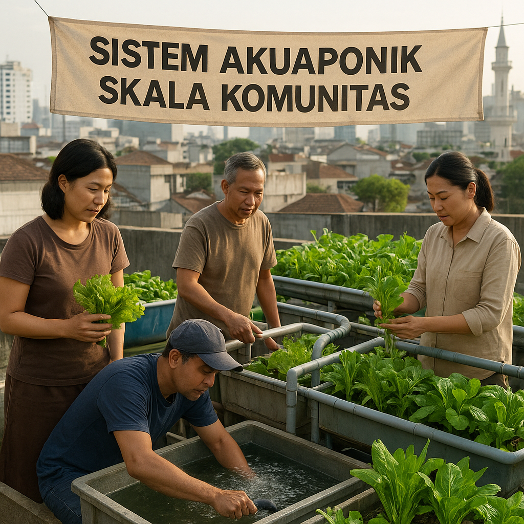 Sistem Akuaponik Skala Komunitas di Perkotaan Tingkatkan Akses Pangan Segar