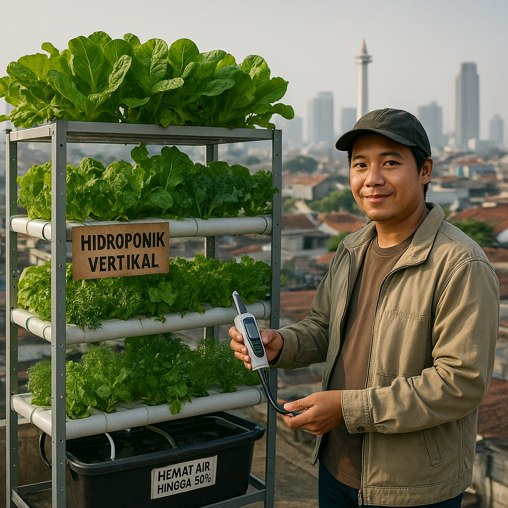 Teknologi Hidroponik Vertikal untuk Urban Farming di Lahan Terbatas