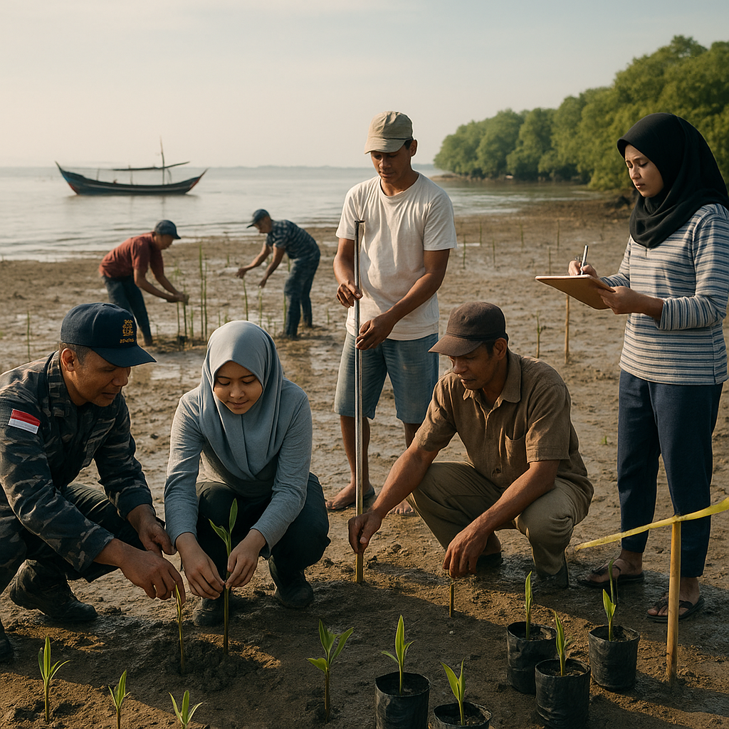 Kolaborasi TNI AL dan Masyarakat dalam Rehabilitasi Mangrove untuk Mitigasi Bencana