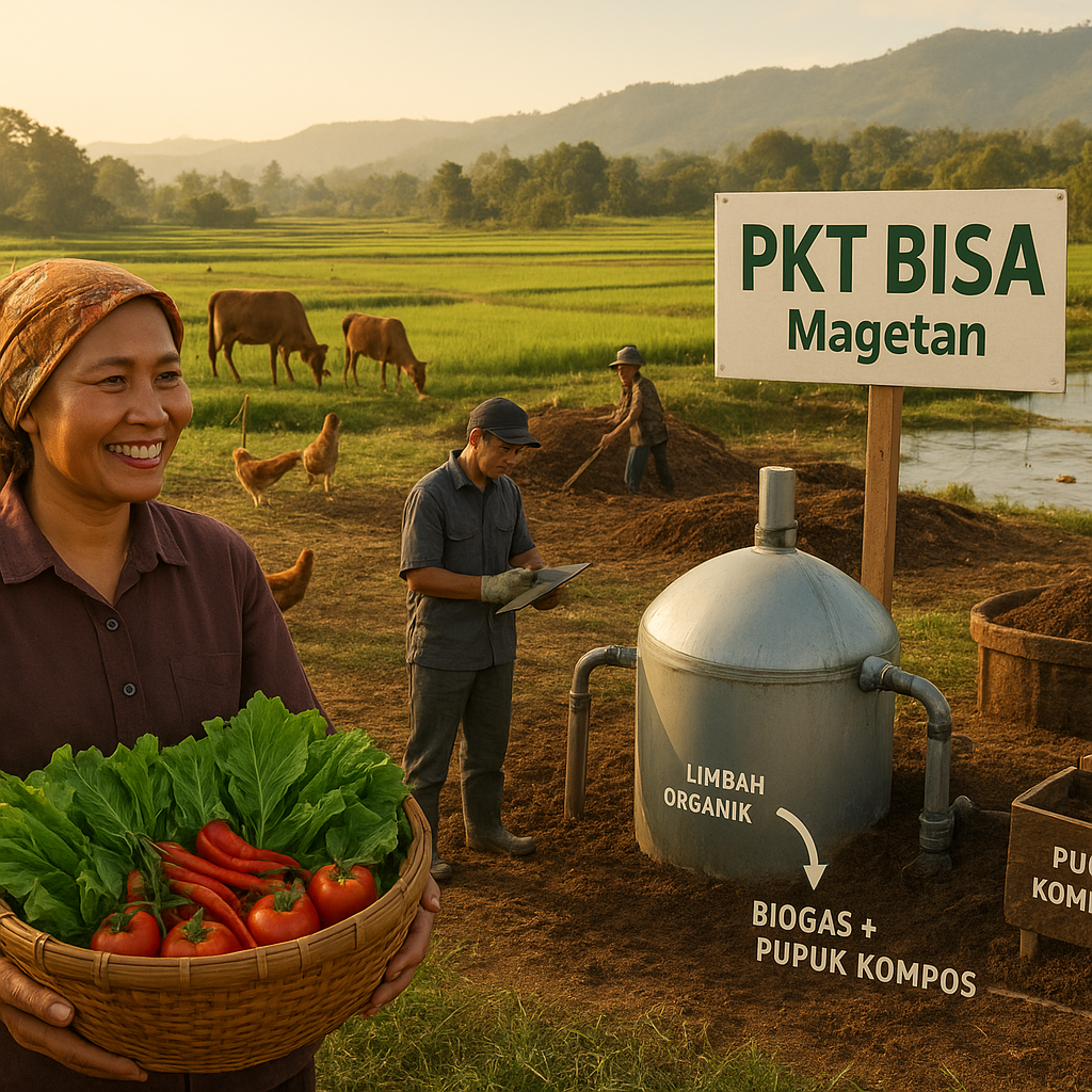 PKT BISA di Magetan: Integrasi Sektor Pertanian-Peternakan Pacu Panen 4 Kali Setahun