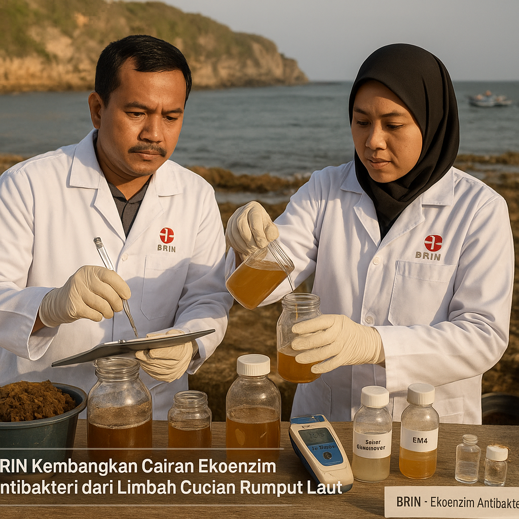 BRIN Kembangkan Cairan Ekoenzim Antibakteri dari Limbah Cucian Rumput Laut