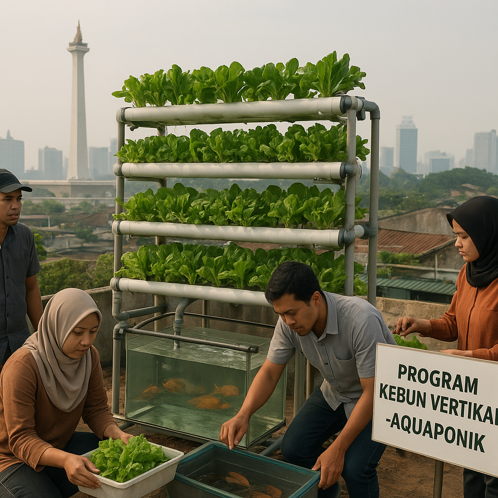 Aquaponik Skala Kota: Program "Kebun Vertikal" di Jakarta Tingkatkan Akses Pangan Segar Warga