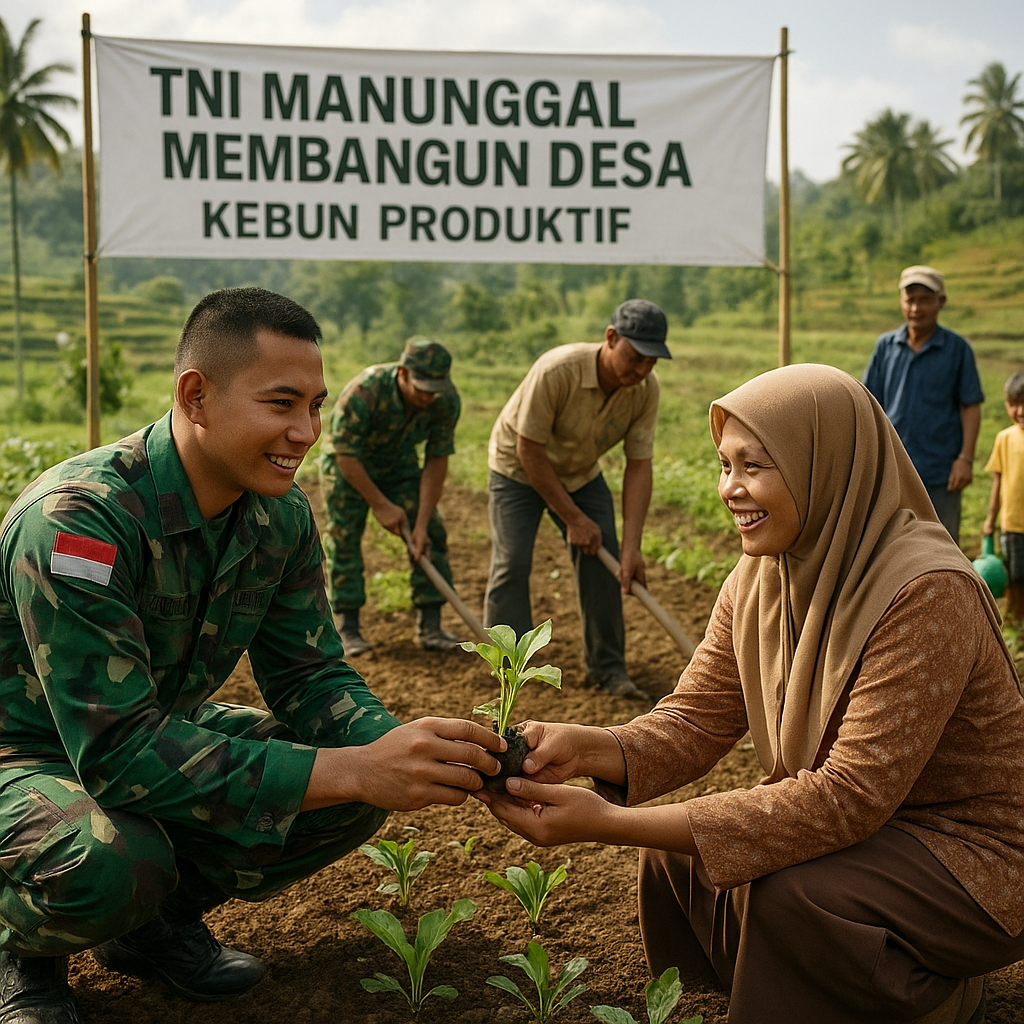 TNI AD Kembangkan Lahan Tidur Jadi Kebun Produktif dan Sumber Pangan Bagi Masyarakat Sekitar