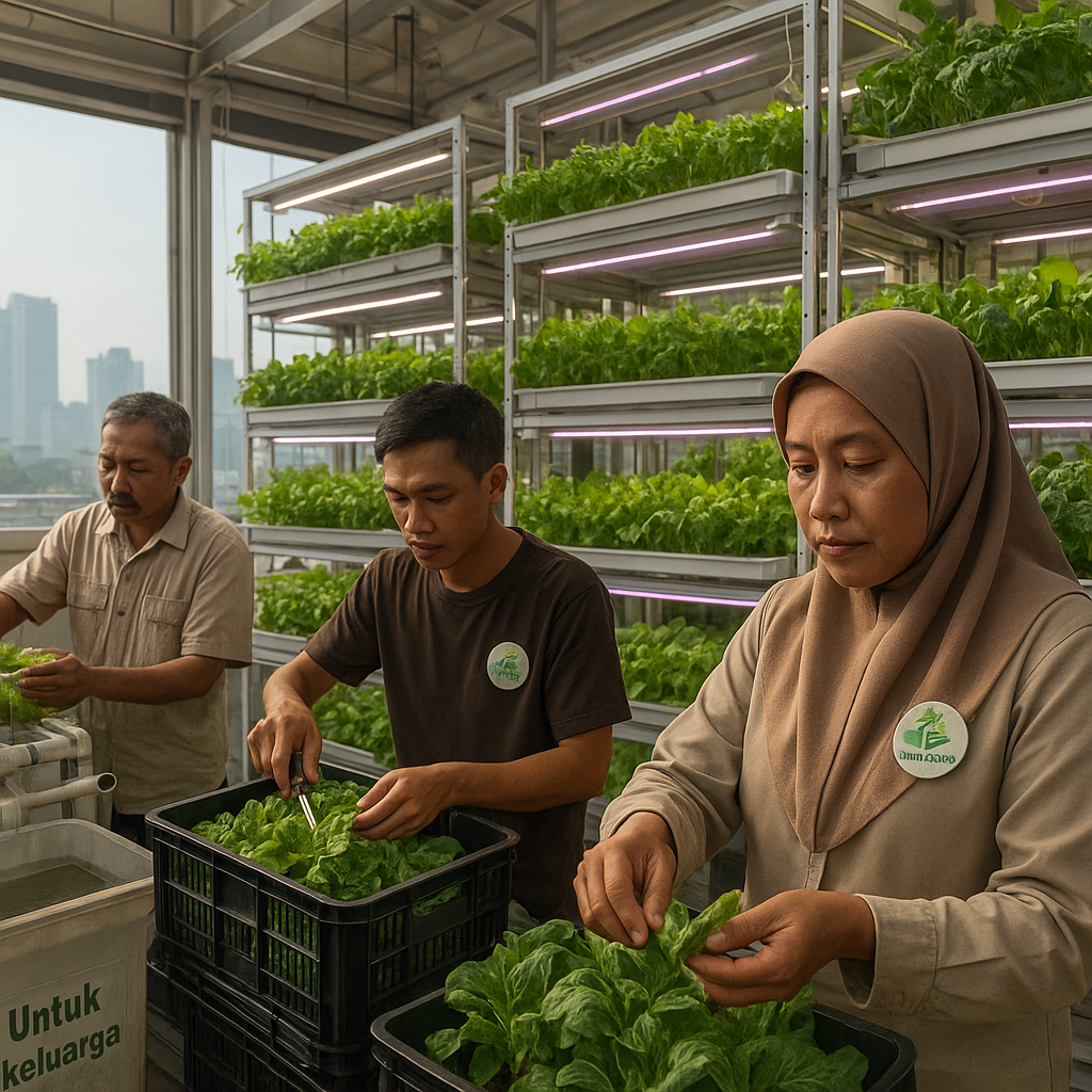 Hidroponik Vertikal Urban Farming di Jakarta: Solusi Lahan Sempit untuk Ketahanan Pangan Kota