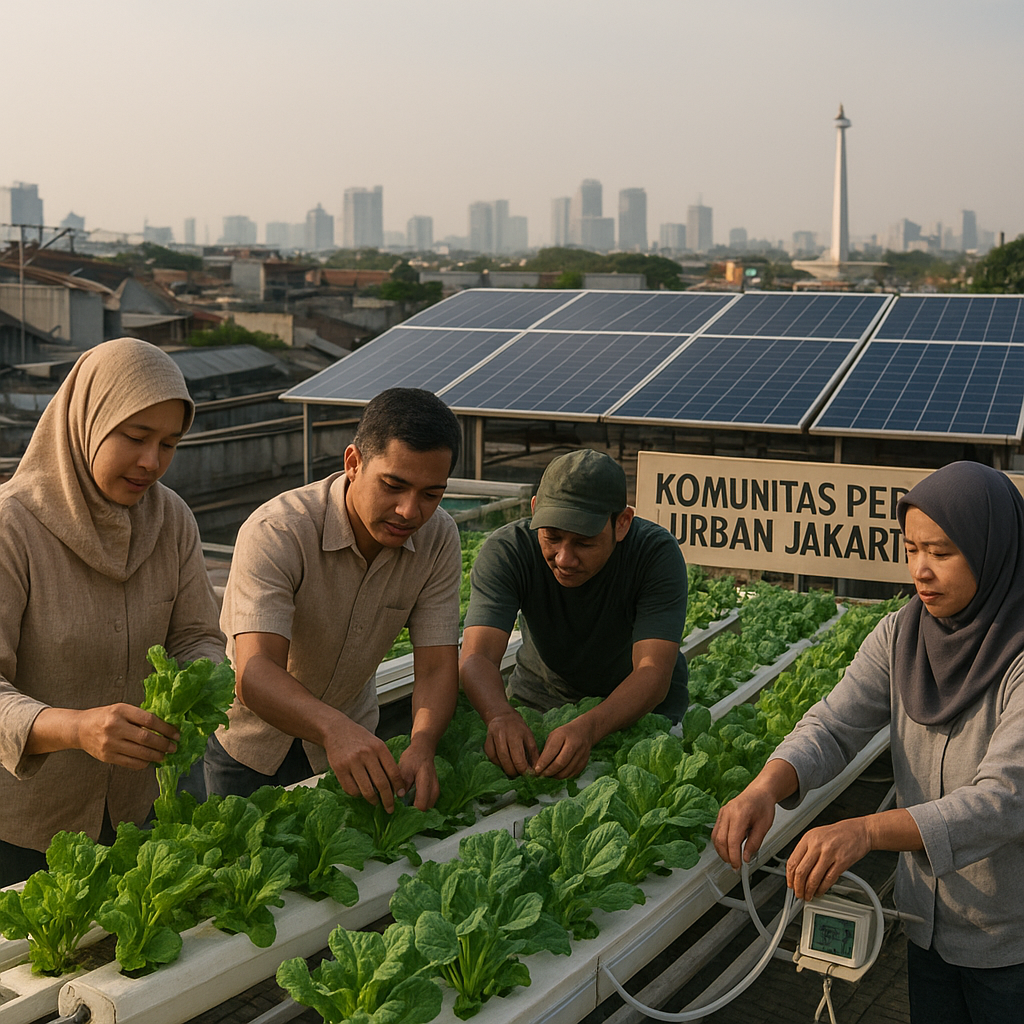 Urban Farming dengan Sistem Hidroponik Tenaga Surya di Jakarta