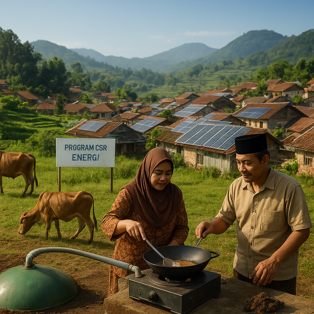 Desa Mandiri Energi dari Panel Surya dan Biogas di Jawa Barat
