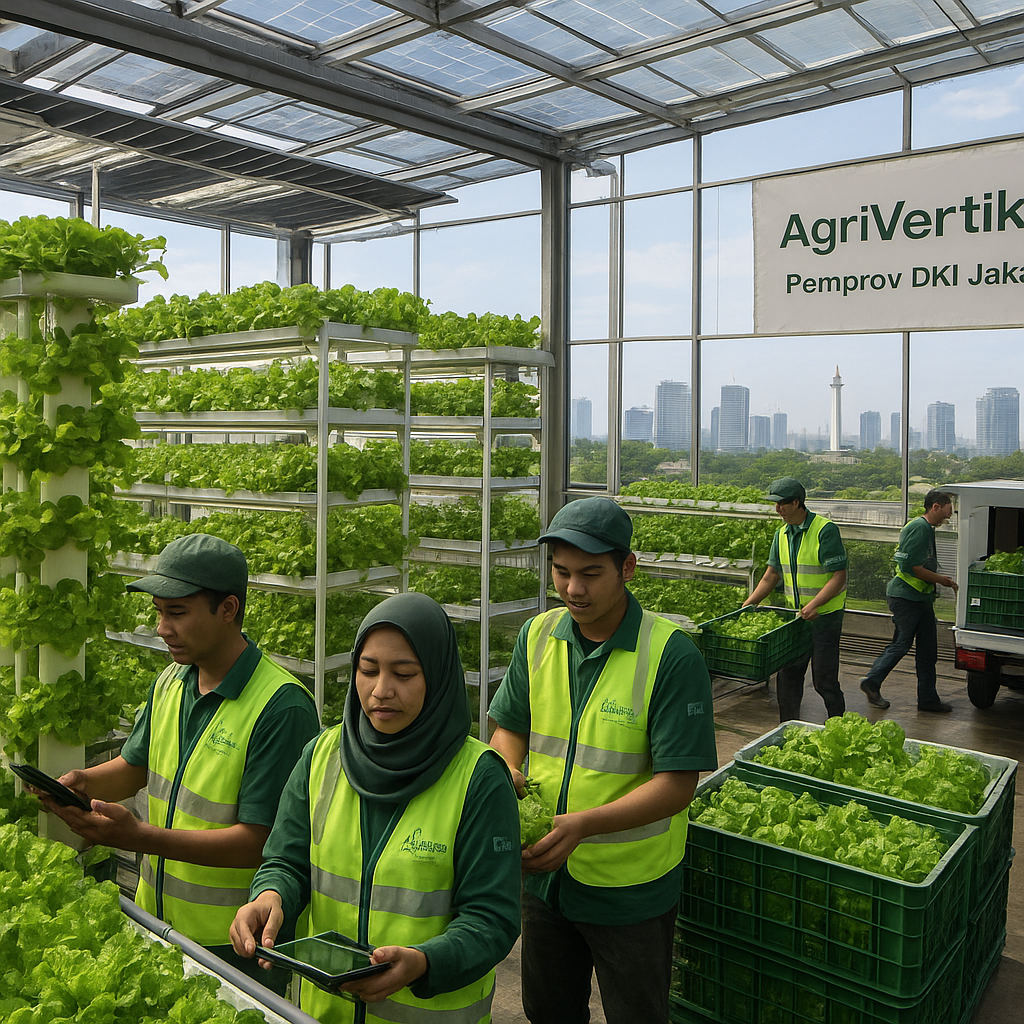 Urban Farming Vertikal Skala Besar di Jakarta dengan Hidroponik Hemat Lahan