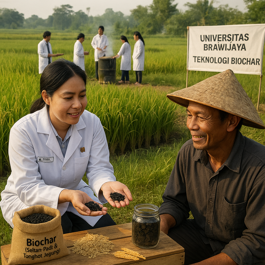Biochar dari Limbah Pertanian Tingkatkan Kesuburan Tanah dan Serap Karbon