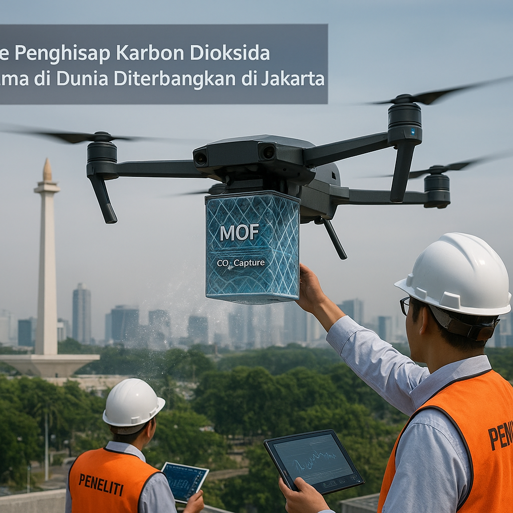 Drone Penghisap Karbon Dioksida Pertama di Dunia Diterbangkan di Jakarta