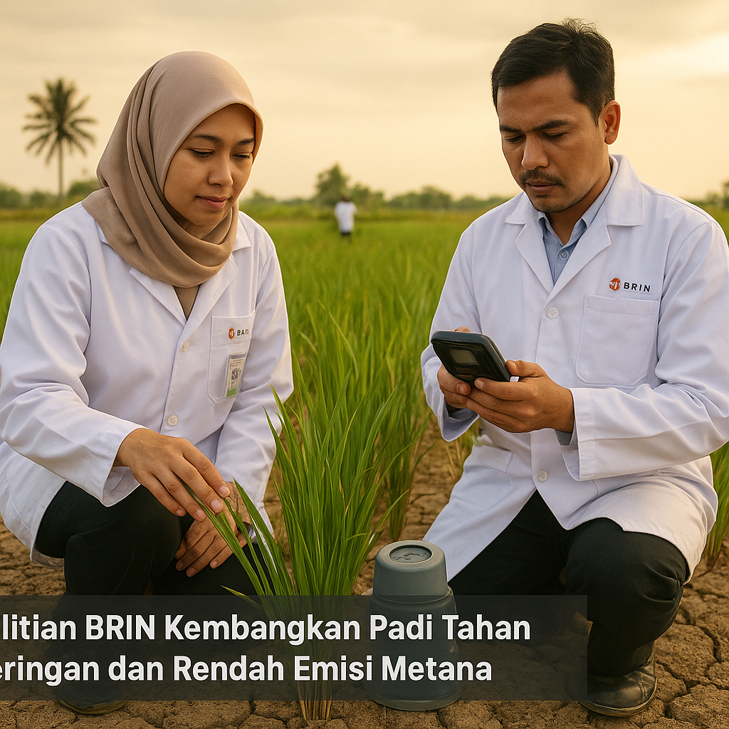 Penelitian BRIN Kembangkan Padi Tahan Kekeringan dan Rendah Emisi Metana