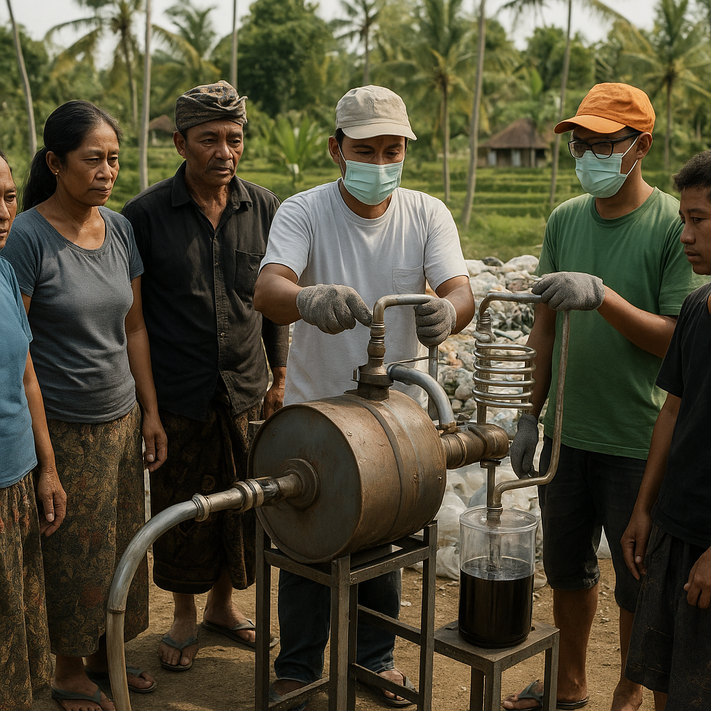Warga Bali Olah Sampah Plastik Jadi Bahan Bakar Minyak dengan Teknologi Pirolisis