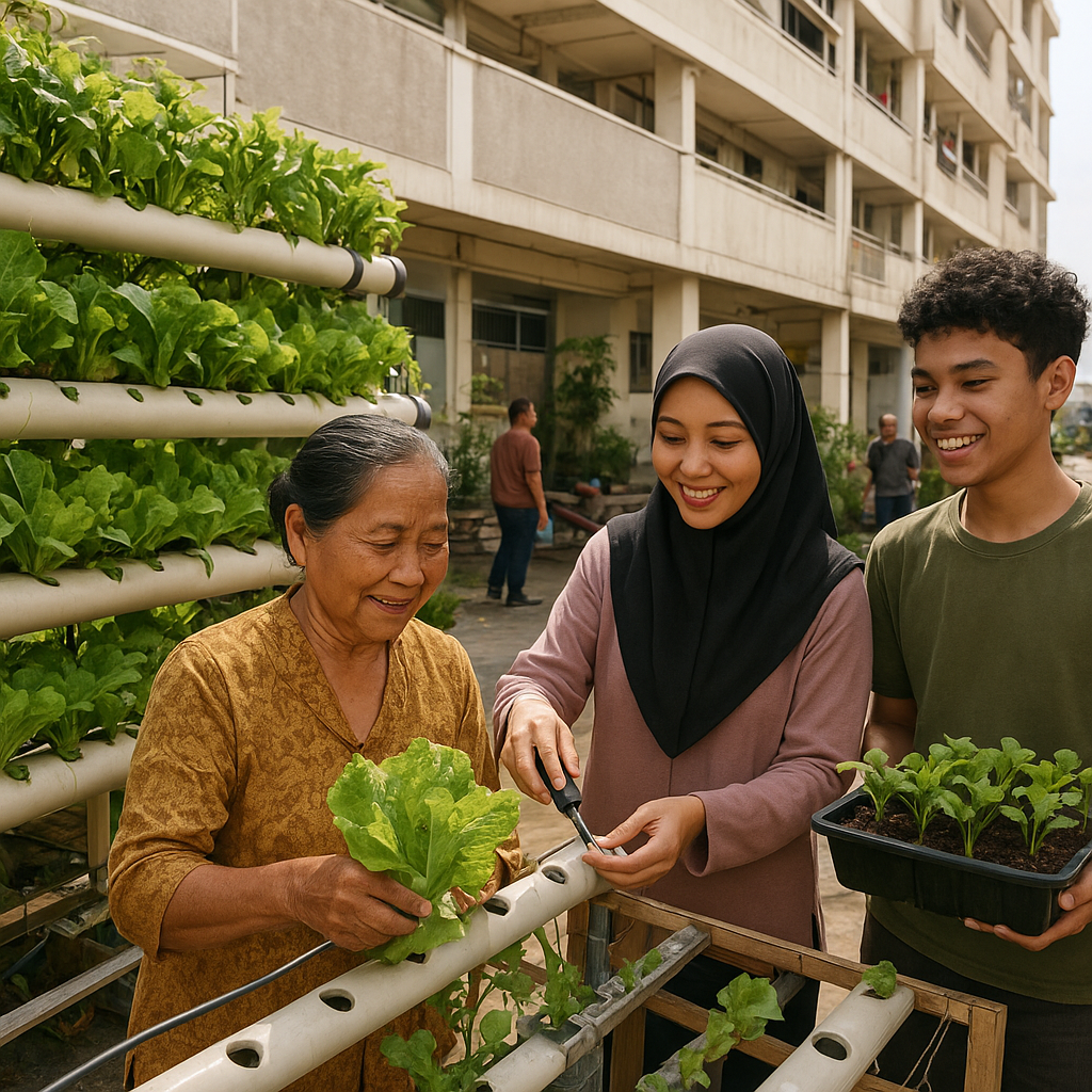 Kebun Vertikal 'Urban Farm' di Rusunawa Berhasil Tingkatkan Ketahanan Pangan Warga