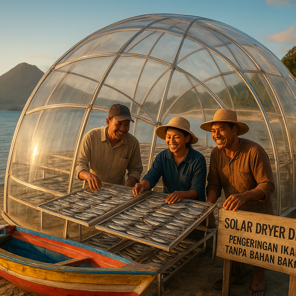 Solar Dryer Dome: Inovasi Pengeringan Ikan Tanpa Bahan Bakar di Kepulauan Maluku