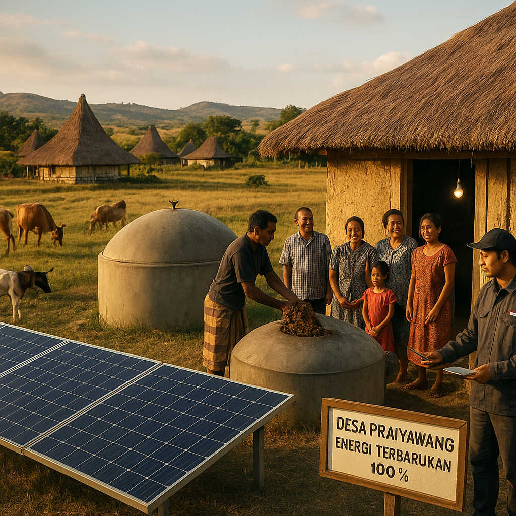 Desa Energi Terbarukan 100% di Sumba Timur: Listrik dari Surya dan Biogas untuk Kemandirian Energi