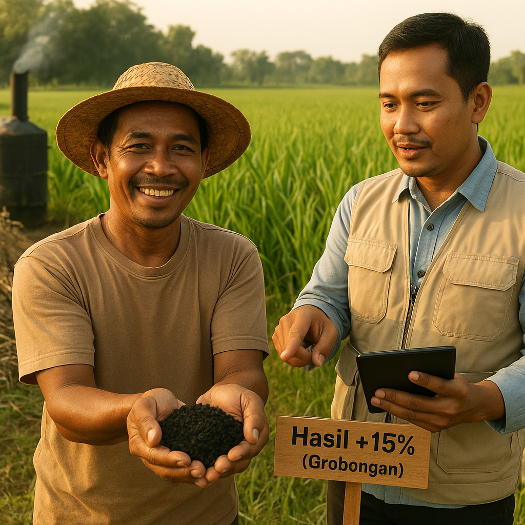 Biochar dari Limbah Pertanian: Solusi Penyubur Tanah dan Penyerap Karbon