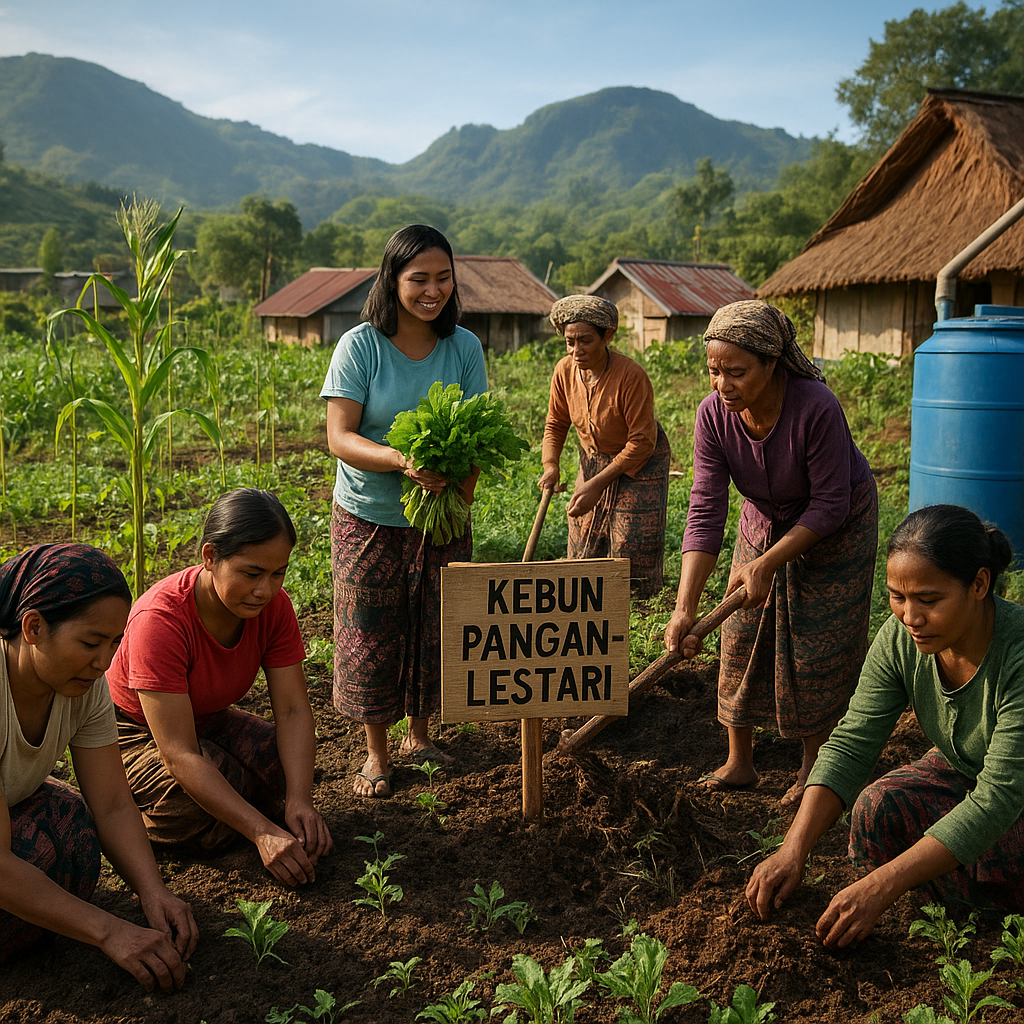 Komunitas Perempuan di Flores Kembangkan Sistem Pertanian Terintegrasi 'Kebun Pangan-Lestari' dengan Polikultur dan Penampungan Air Hujan