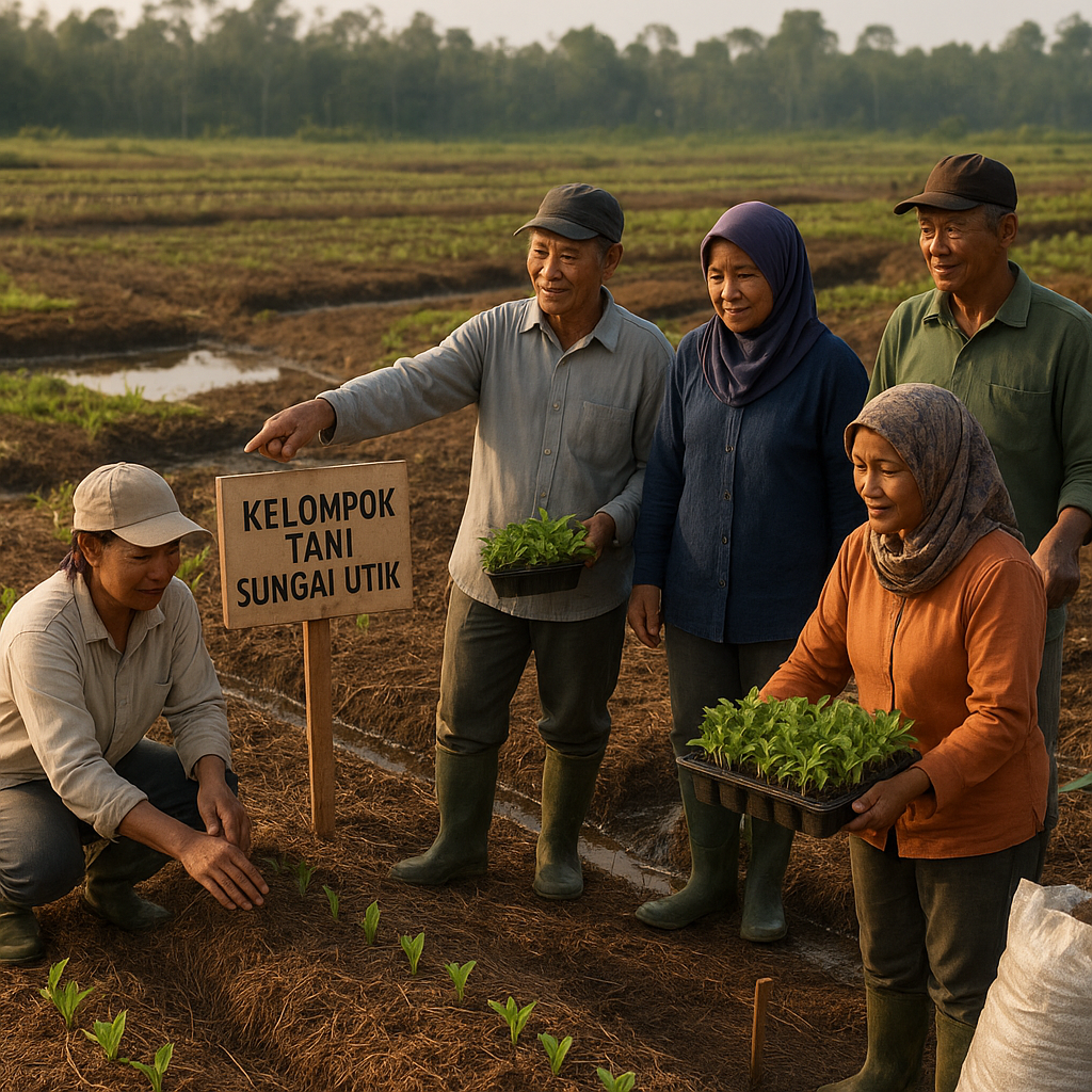 Pertanian Regeneratif di Lahan Gambut Kalimantan Tengah Tanpa Bakar