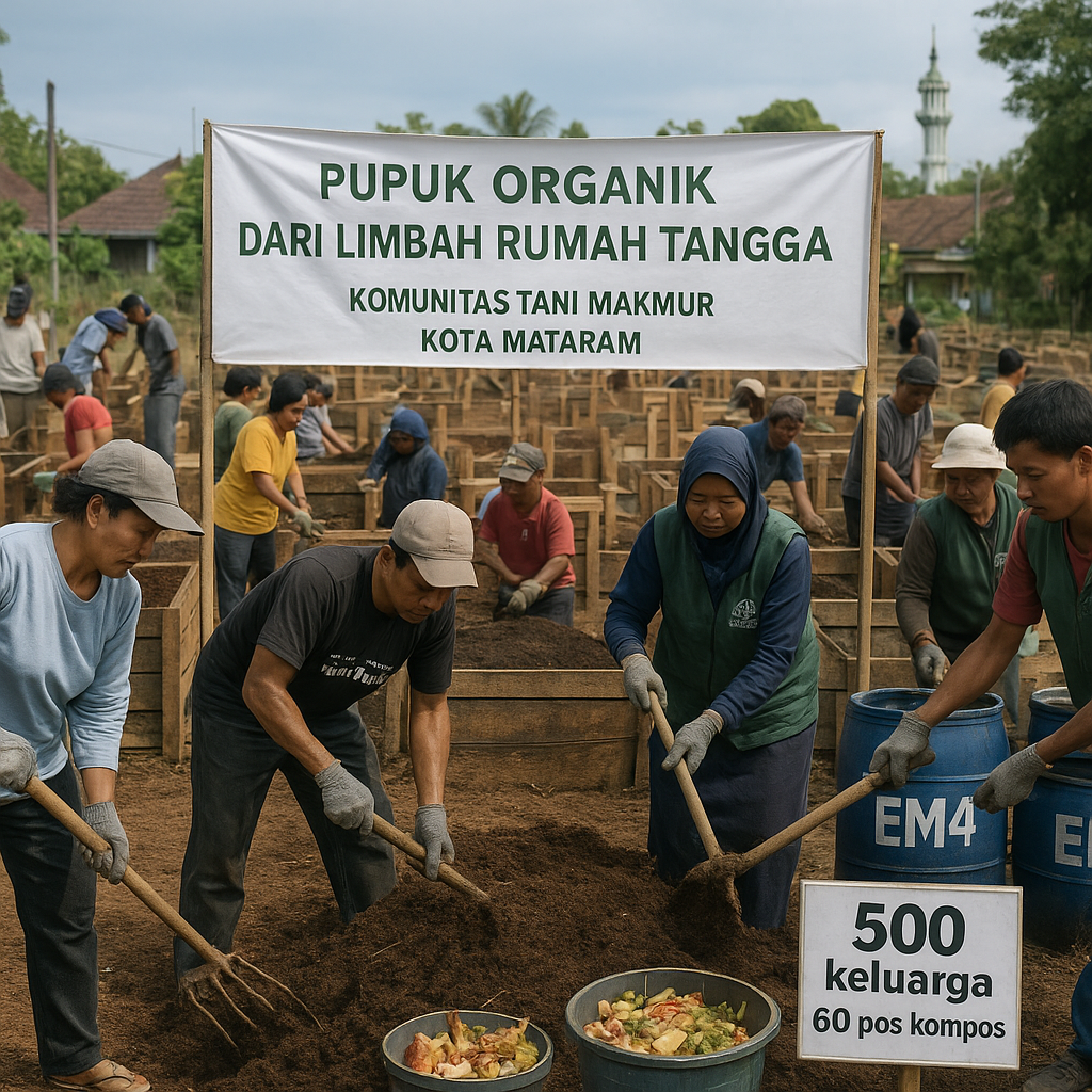 Pupuk Organik dari Limbah Rumah Tangga Terintegrasi di Kota Mataram