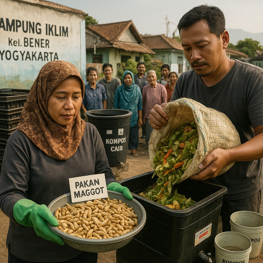 Kampung Iklim di Yogyakarta Olah Sampah Organik Jadi Pakan Maggot dan Kompos Cair