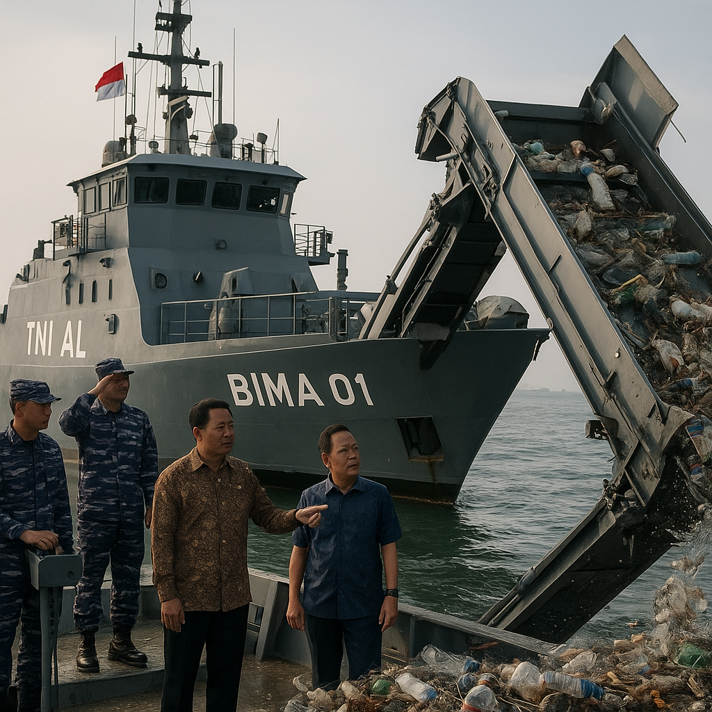 TNI AL Bersihkan Laut dari Sampah: Kapal Pemilah Otomatis Mulai Beroperasi
