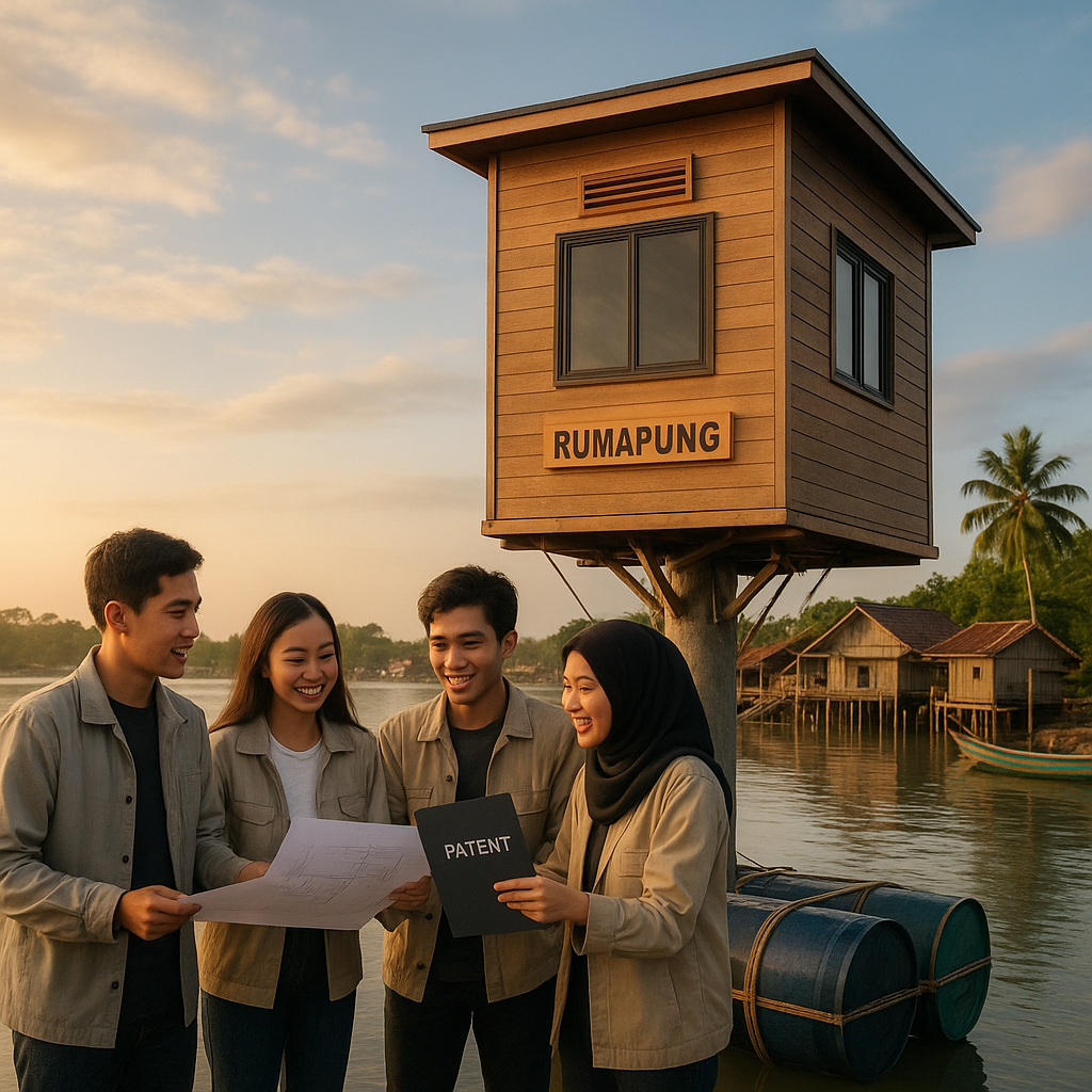 Inovasi Rumah Tahan Banjir 'Rumapung' Karya Mahasiswa UNNES Dipatenkan