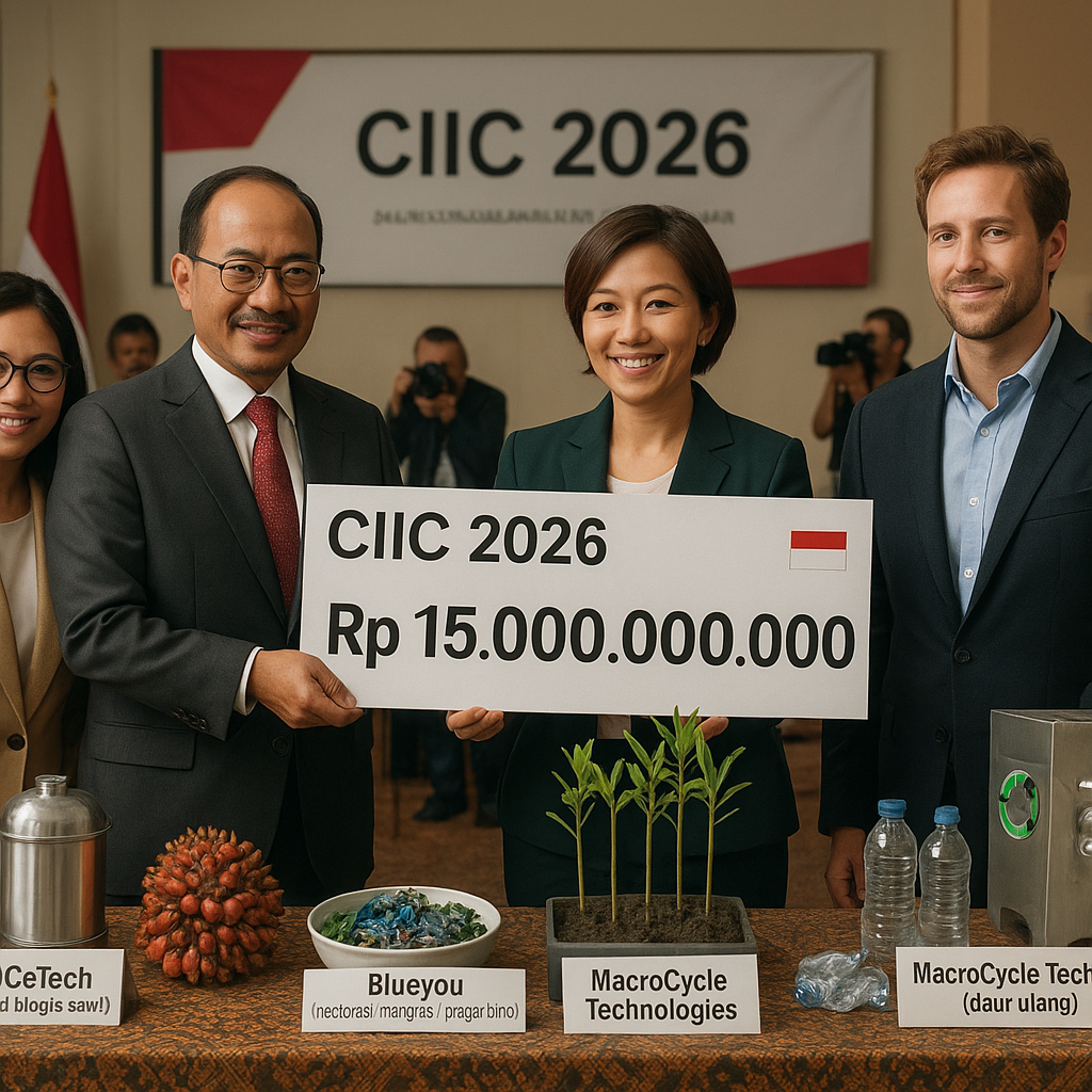 CIIC 2026 Salurkan Dana Katalitik Rp15 Miliar untuk Tiga Inovator Iklim Global