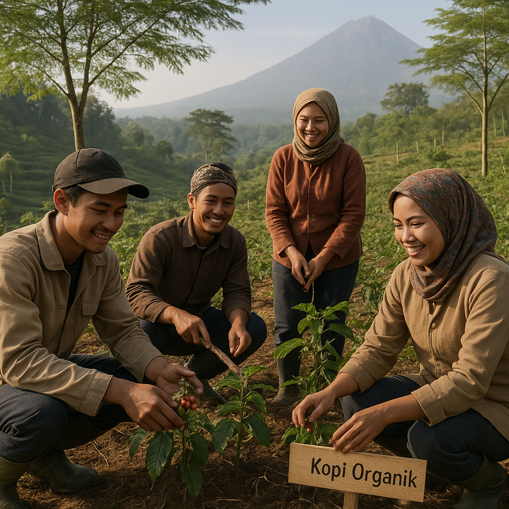 Kisah Petani Muda Sleman Sukses dengan Sistem Pertanian Agroforestri Berbasis Kopi Organik