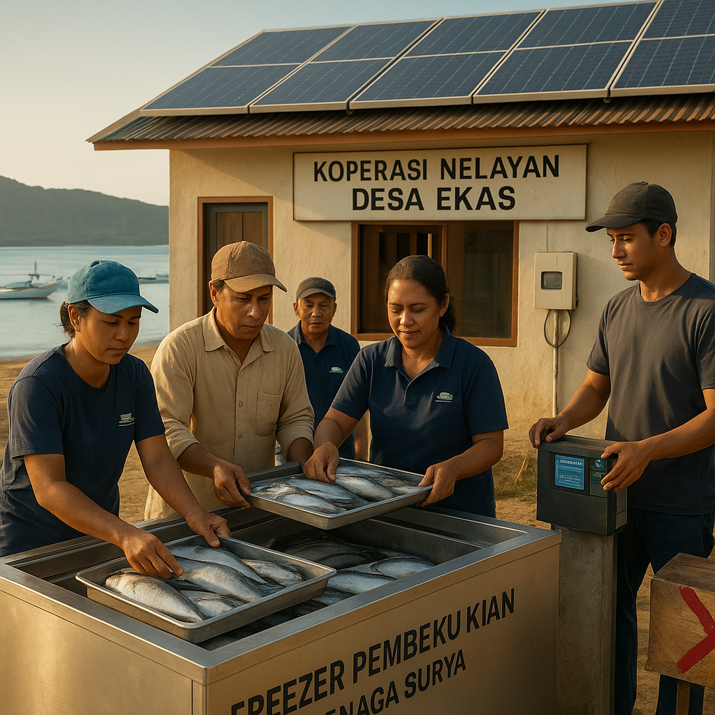 Koperasi Nelayan di Lombok Manfaatkan Tenaga Surya untuk Pembekuan Ikan Segar