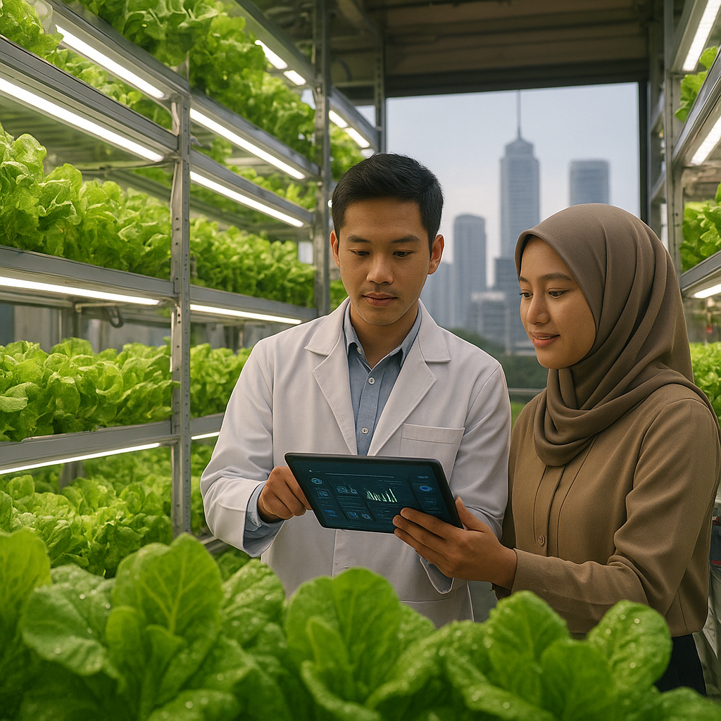 Pertanian Vertikal dengan IoT dan AI Tingkatkan Produksi Sayuran di Perkotaan