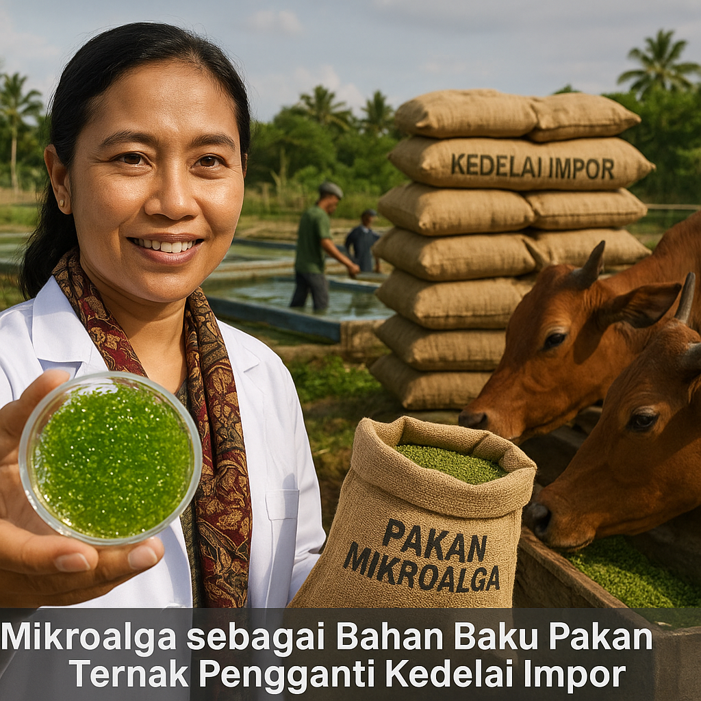 Mikroalga sebagai Bahan Baku Pakan Ternak Pengganti Kedelai Impor