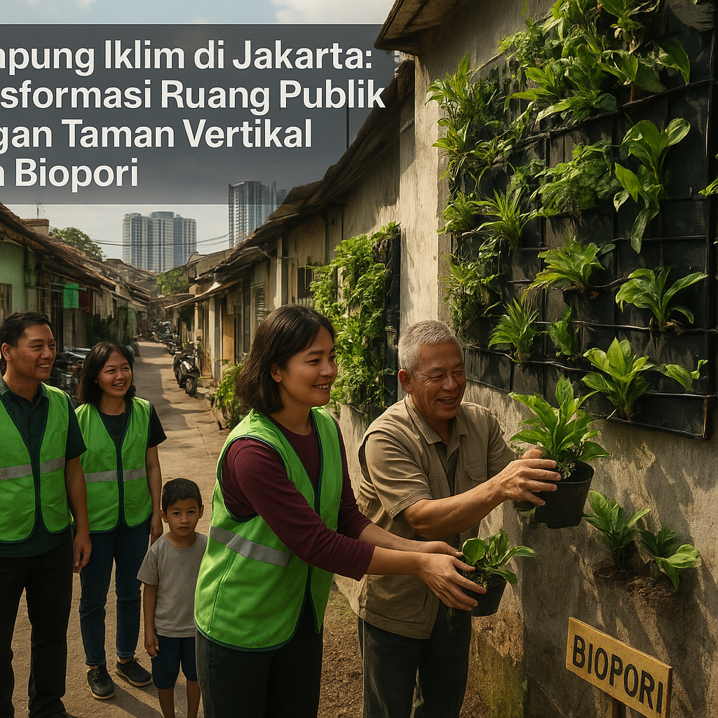Kampung Iklim di Jakarta: Transformasi Ruang Publik dengan Taman Vertikal dan Biopori