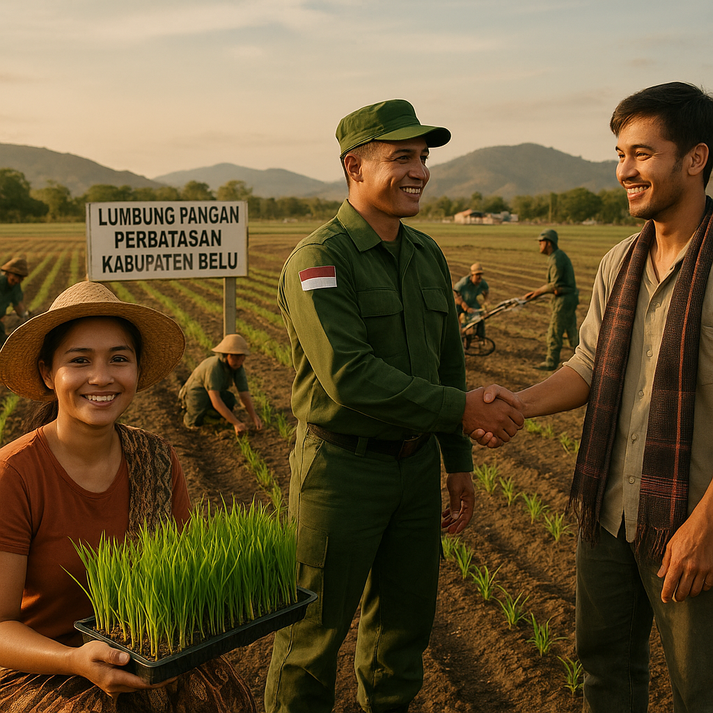 Kolaborasi Militer dan Petani Milenial untuk Ketahanan Pangan di Perbatasan