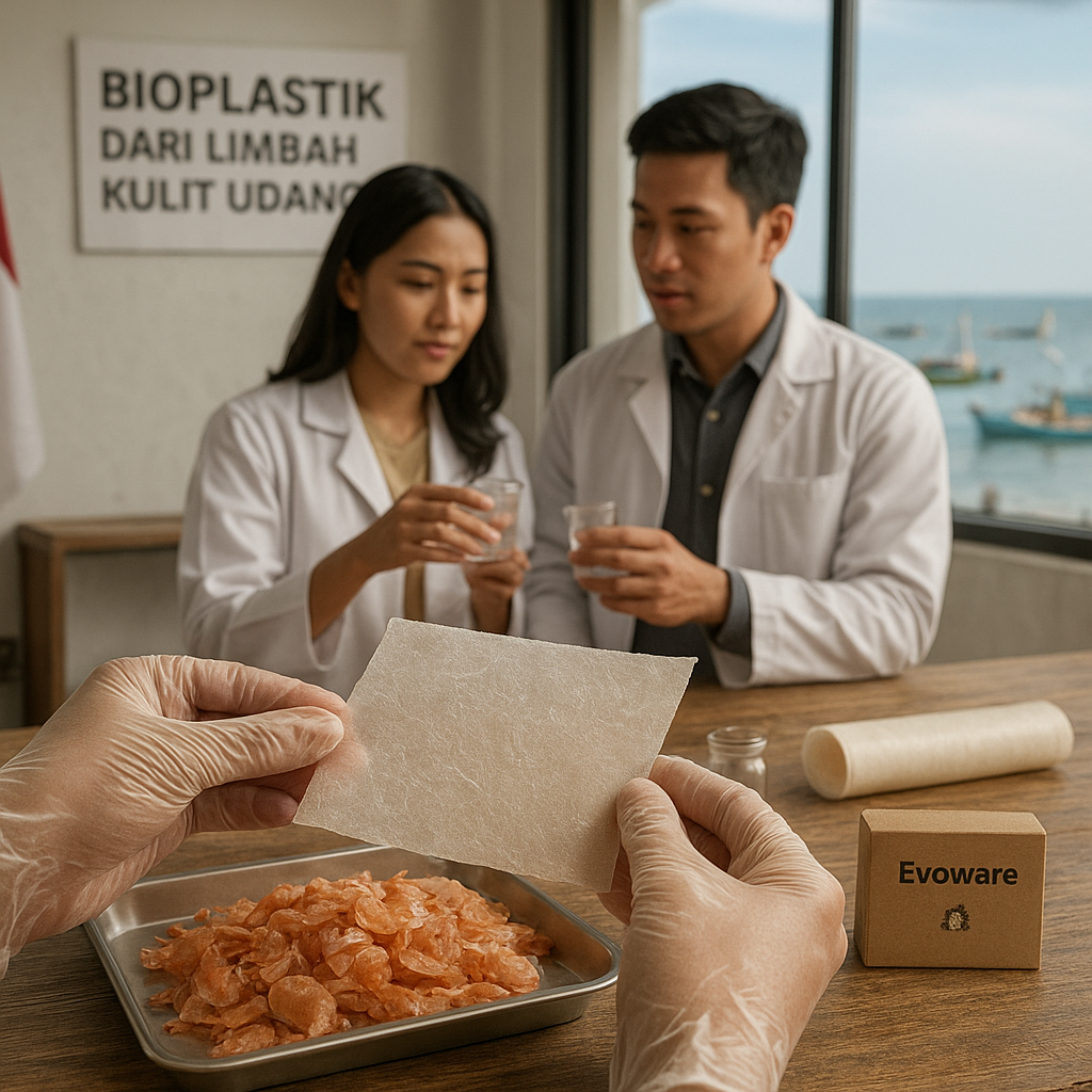 Bioplastic dari Limbah Kulit Udang oleh Startup Indonesia