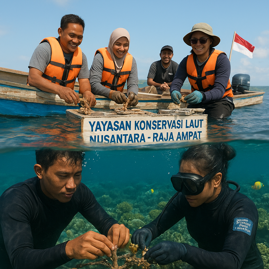 Konservasi Terumbu Karang Menggunakan Teknologi Transplantasi di Raja Ampat