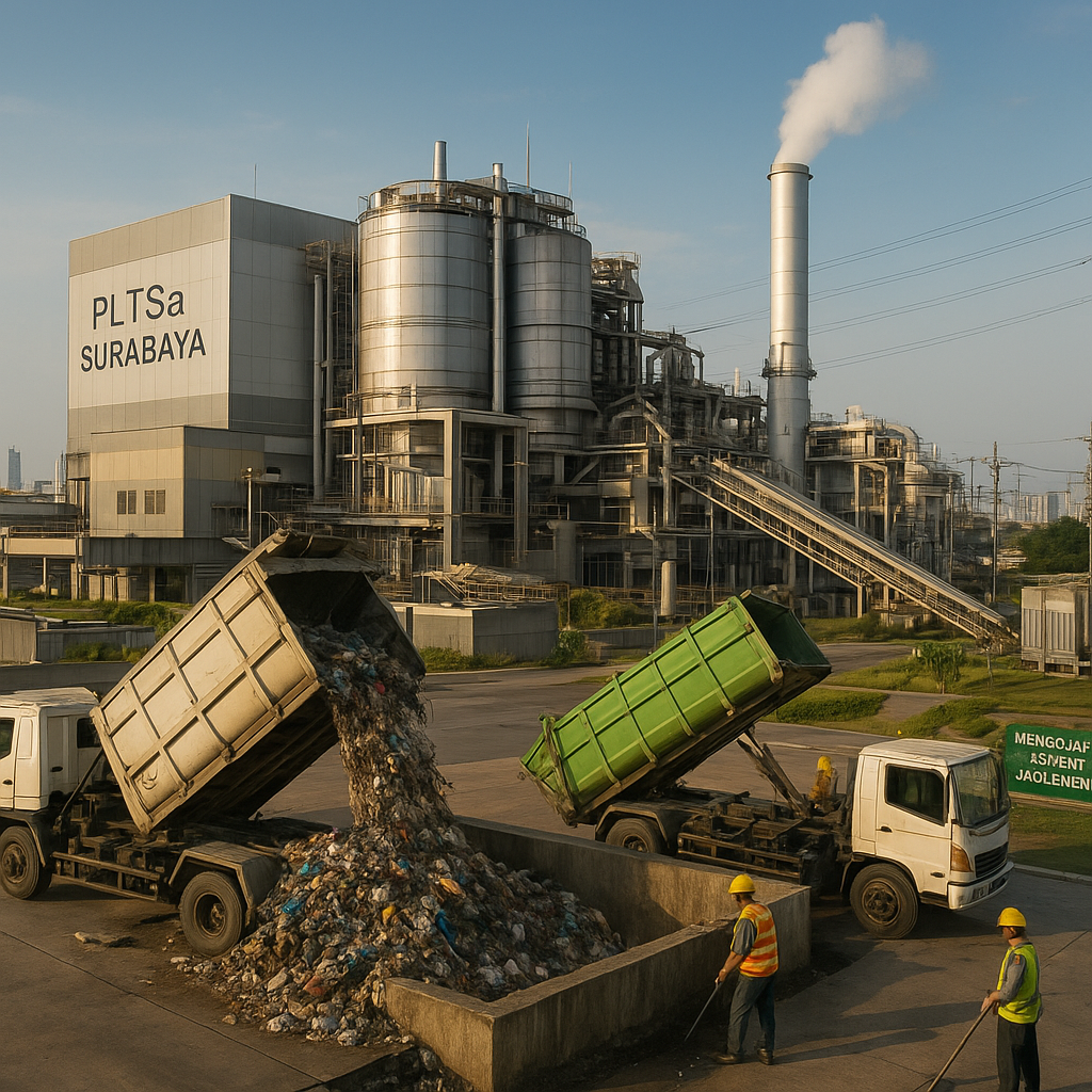 Pembangkit Listrik Tenaga Sampah di Surabaya Ubah Limbah Jadi Energi